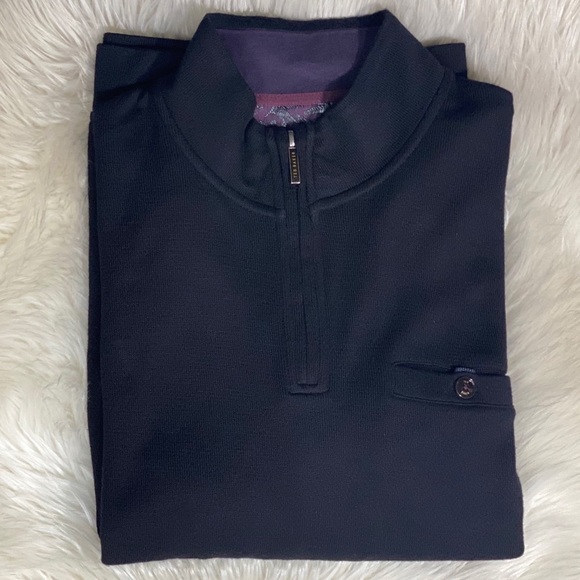 Ted Baker London Valerio Quarter Zip Pullover [M6] - Picture 3 of 13